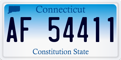 CT license plate AF54411
