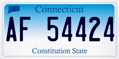CT license plate AF54424