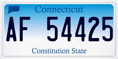 CT license plate AF54425