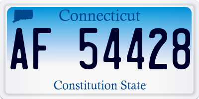 CT license plate AF54428