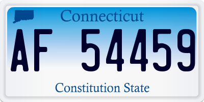 CT license plate AF54459
