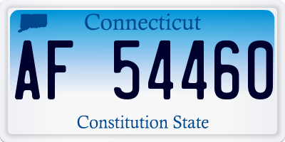 CT license plate AF54460