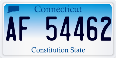 CT license plate AF54462