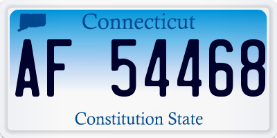 CT license plate AF54468