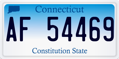 CT license plate AF54469
