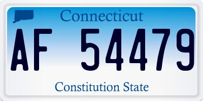 CT license plate AF54479