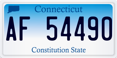 CT license plate AF54490