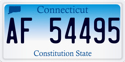 CT license plate AF54495