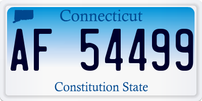 CT license plate AF54499