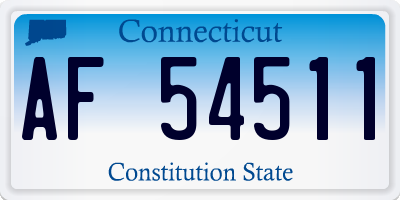 CT license plate AF54511