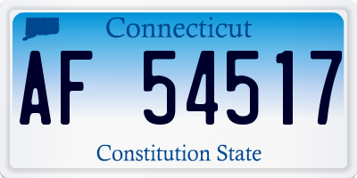CT license plate AF54517