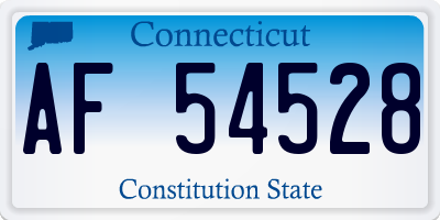 CT license plate AF54528