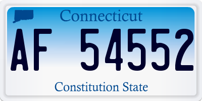 CT license plate AF54552