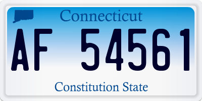 CT license plate AF54561
