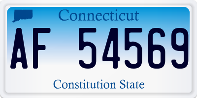 CT license plate AF54569