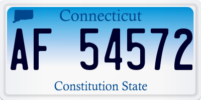 CT license plate AF54572