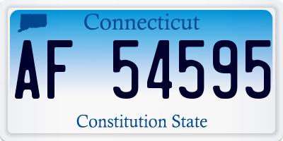 CT license plate AF54595