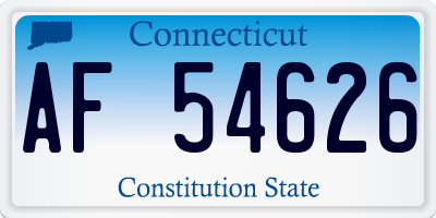 CT license plate AF54626