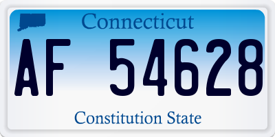 CT license plate AF54628
