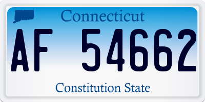 CT license plate AF54662