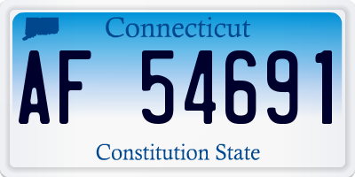 CT license plate AF54691