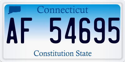 CT license plate AF54695