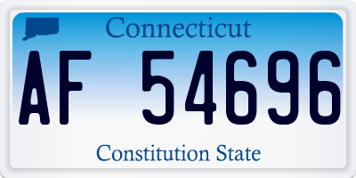 CT license plate AF54696