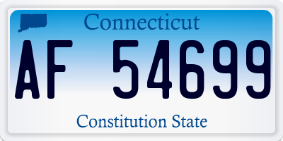 CT license plate AF54699