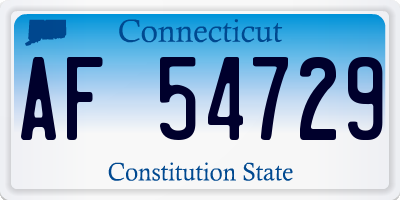 CT license plate AF54729