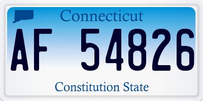 CT license plate AF54826