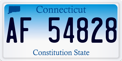 CT license plate AF54828
