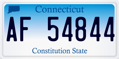 CT license plate AF54844