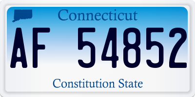 CT license plate AF54852