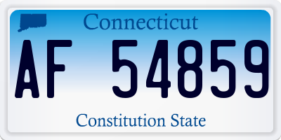 CT license plate AF54859