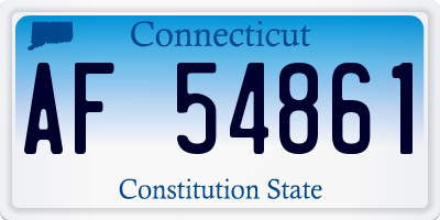 CT license plate AF54861