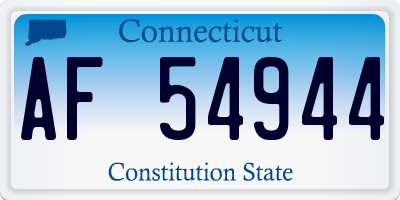 CT license plate AF54944