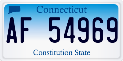 CT license plate AF54969
