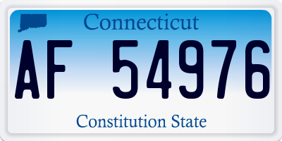 CT license plate AF54976