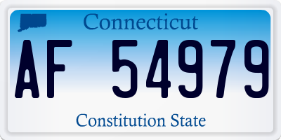 CT license plate AF54979