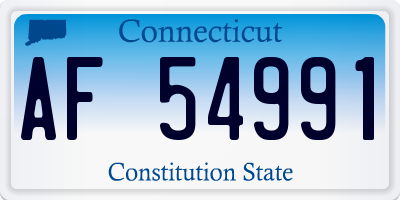 CT license plate AF54991