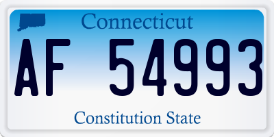 CT license plate AF54993