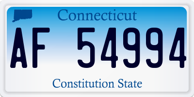 CT license plate AF54994