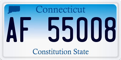 CT license plate AF55008