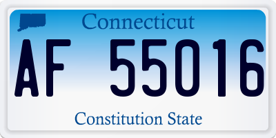 CT license plate AF55016