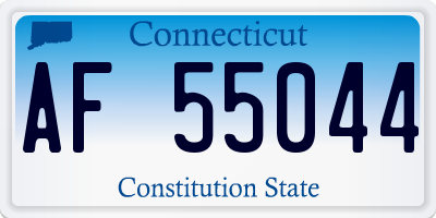 CT license plate AF55044