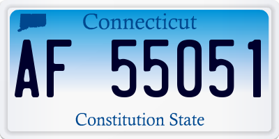 CT license plate AF55051