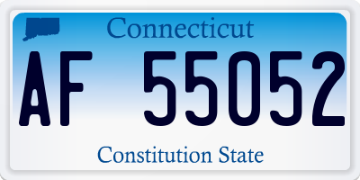 CT license plate AF55052