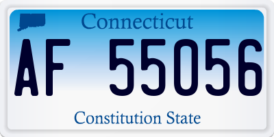 CT license plate AF55056