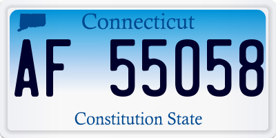 CT license plate AF55058