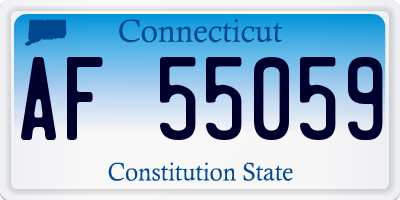 CT license plate AF55059